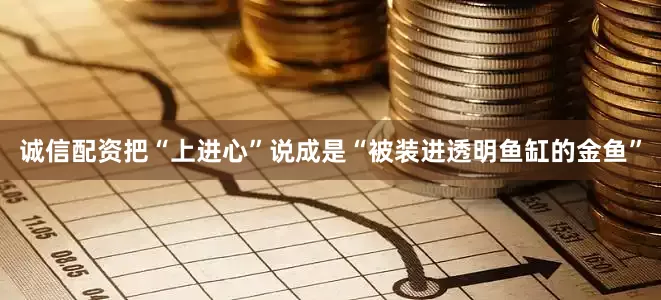 诚信配资把“上进心”说成是“被装进透明鱼缸的金鱼”